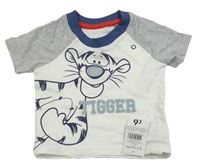 Bílo-šedé tričko s Tygrem George