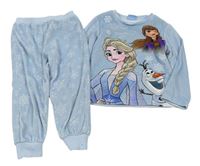 Světlemodré plyšové pyžamo s Frozen Disney