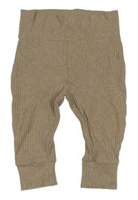 Hnědé žebrované tepláky Primark