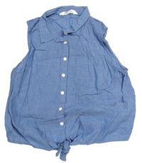 Modrá halenka s uzlem H&M
