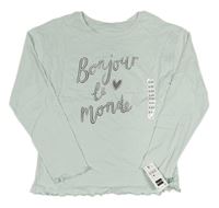 Světlezelené triko s nápisem Dunnes Stores