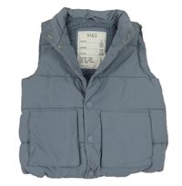 Šedomodrá šusťáková zateplená vesta M&S