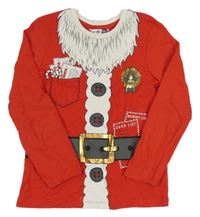 Červené triko s potiskem - Santa Pep&Co