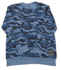 Modro-tmavomodrá army prošívaná mikina F&F