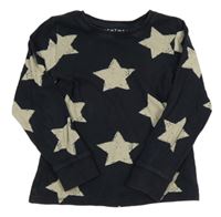 Tmavomodré pyžamové triko s hvězdami Next