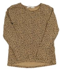 Béžové leopardí triko H&M