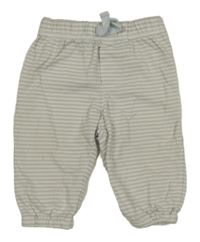 Šedo-bílé pruhované tepláky 