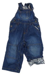 Tmavomodré laclové rifle s kapsami Lupilu