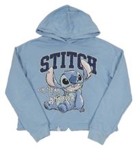 Světlemodrá crop mikina se Stitchem a kapucí C&A