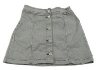 Černo-bílá vzorovaná propínací riflová sukně H&M