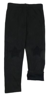 Černé thermo legíny s hvězdami Next