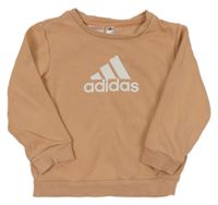 Broskvová mikina s logem Adidas