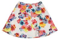 Smetanovo-barevná květovaná sukně River Island
