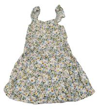 Smetanové květované lehké šaty Primark