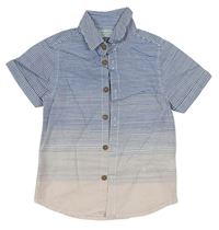 Bílo-modro-růžová pruhovaná ombré košile Primark