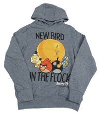 Šedomodrá mikina s kapucí - Angry Birds Next