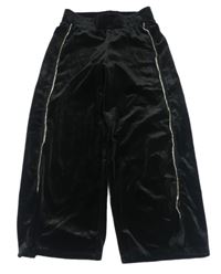 Černé sametové široké tregíny s kamínky River Island