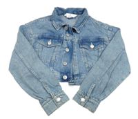 Světlemodrá riflová crop bunda H&M