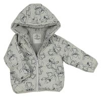 Světlešedá šusťáková zimní bunda se Stitchem a kapucí George