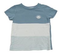 Modro-bílé tričko se sluncem F&F