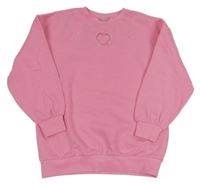 Růžová mikina s průstřihem a kamínky Matalan