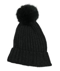 Tmavošedá čepice s bambulí H&M