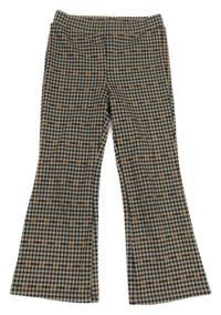 Béžovo-tmavomodro-hnědé vzorované úpletové flare legíny LC Waikiki