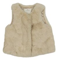 Béžová kožešinová podšitá vesta Matalan