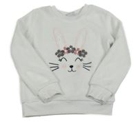 Bílá plyšová mikina s králíčkem Kiki&Koko