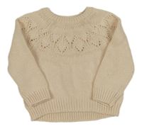 Béžový vzorovaný svetr Zara