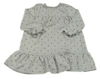 Šedo-černé puntíkaté úpletové šaty Jeff&CO