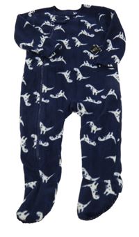 Nové - Tmavomodro-bílý fleecový overal s diny Dunnes