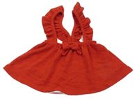 Červená úpletová laclová sukně s volánky Matalan