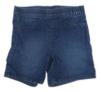 Tmavomodré riflové elastické kraťasy H&M