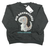 Nové - Antracitová mikina s dinem H&M