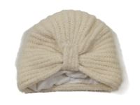 Béžová zateplená turbanová čepice Topomini