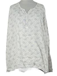 Dámská smetanová kytičkovaná polo halenka Blue Motion 