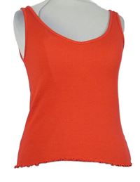 Dámský červený žebrovaný crop top New Look 