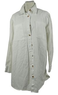 Dámská bílá oversized košilová bunda Asos 