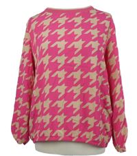 Dámská fuchsiovo-béžová vzorovaná halenka Street One 