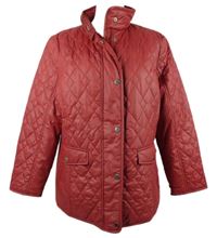 Dámská červená prošívaná lehce zateplená bunda Mode Mille 