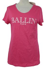 Nové - Dámské tmavorůžové tričko s nápisem 