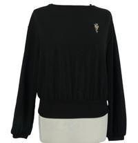 Dámská černá mikina s drakem 