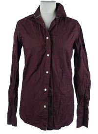 Pánská vínovo-tmavomodrá vzorovaná košile Kiabi 