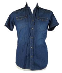 Pánská tmavomodrá rifová košile LC Waikiki 