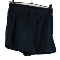 Dámské tmavomodré proužkované volné kraťasy s krajkou Shein 