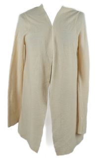 Dámský smetanový žebrovaný svetrový cardigán Amisu 