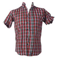 Pánská červeno-černá kostkovaná košile 