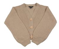 Světlerůžový propínací crop svetr New Look