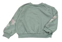 Khaki oversize mikina s kytičkami M&S